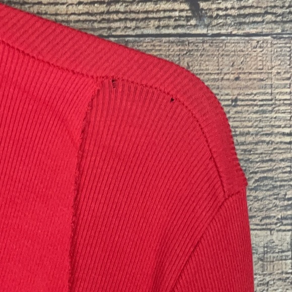 Free People Uptown Turtle chocker neck long sleeve red top Size XS - Picture 7 of 13